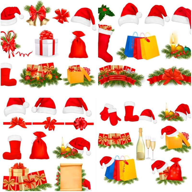 Christmas decorations vector | vector free