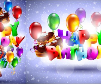 Free Vector  Backgrounds on Birthday Cards Vector   Vector Graphics   Vector Illustrations