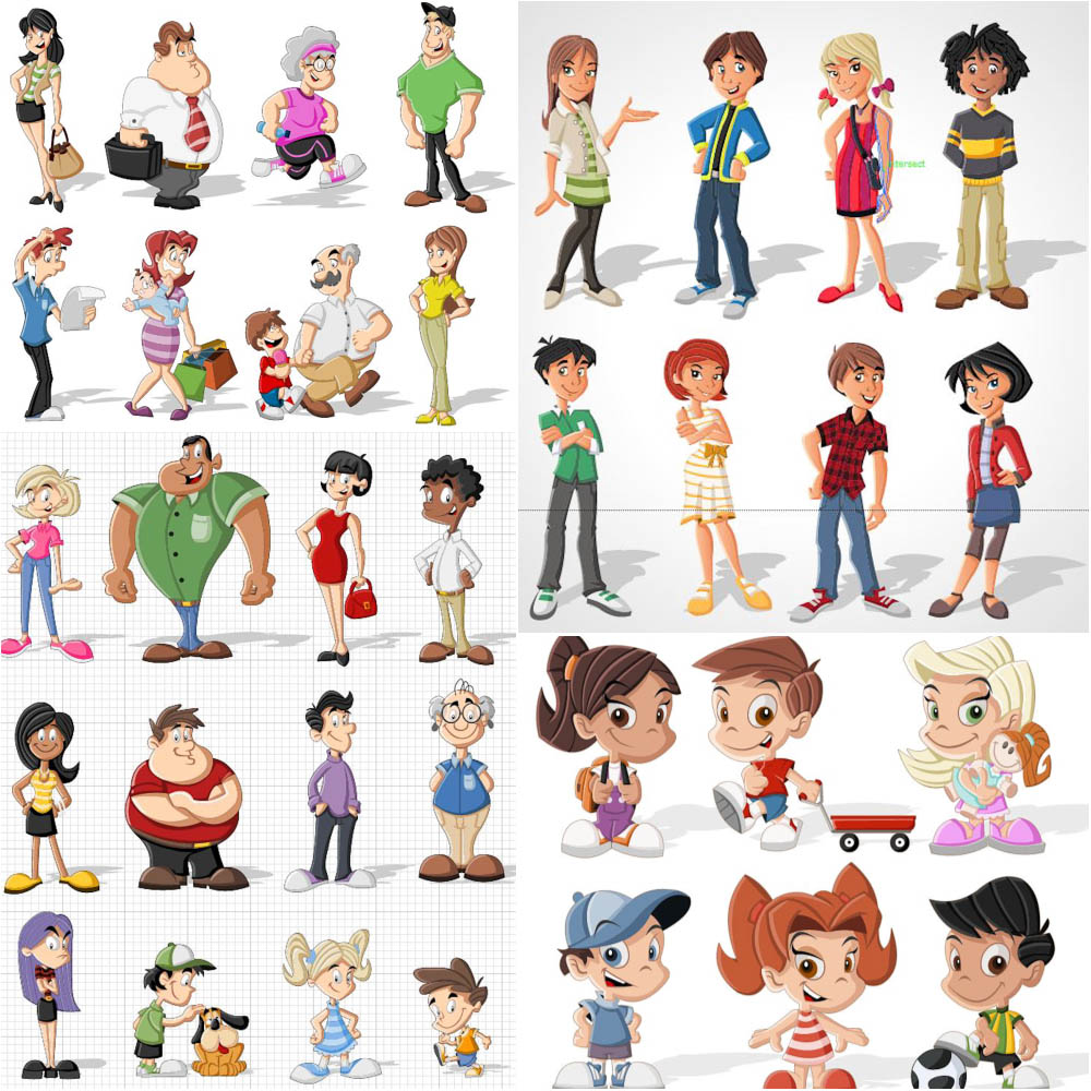 Cartoon people vector | Free download