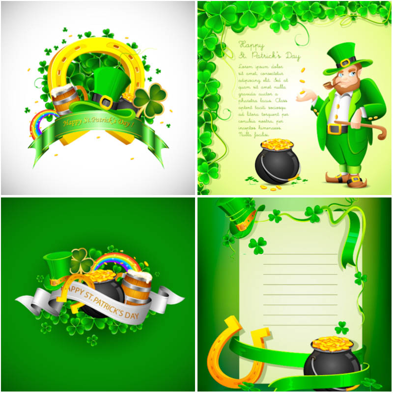 Saint Patrick’s Day cards vector | Free download