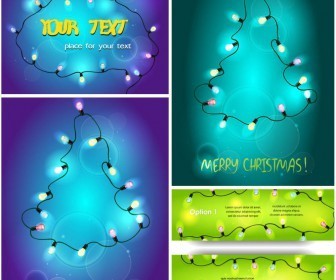 Abstract Christmas tree lights vector 2020 - 2021