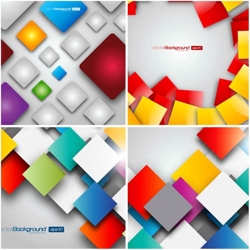 Background with colored squares vector