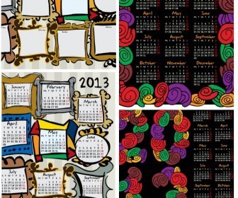 Calendars templates planner for 2013 vector