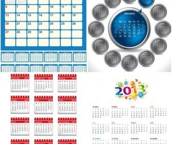 Calendars templates with place for notes for 2013 vector