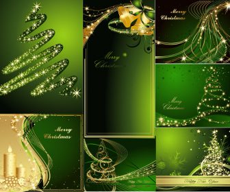 Christmas tree on green backgrounds vector 2020 - 2021