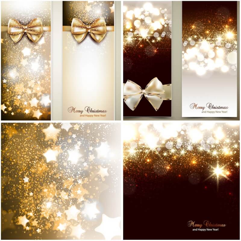  Elegant Christmas backgrounds and banners vector free 