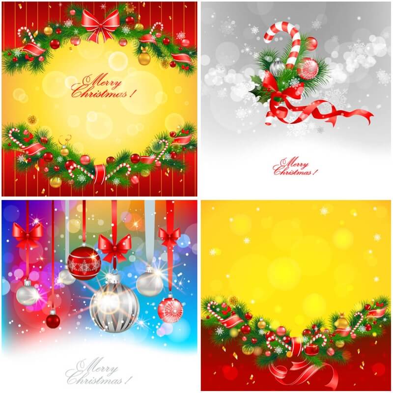 Merry Christmas backgrounds vector
