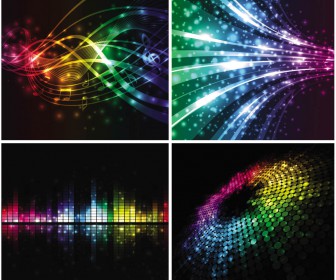 Music wave background vector