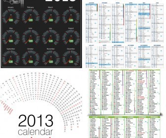 Unusual Calendars templates for motorist for 2013 vector