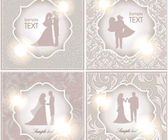 Wedding invitation cards with spase for notes vector