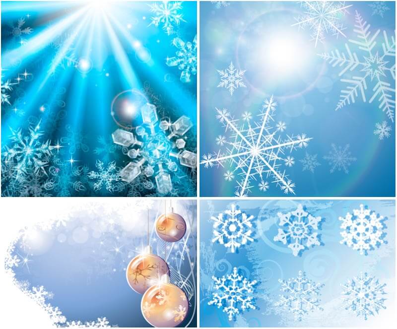 Blue Snowflakes background vector