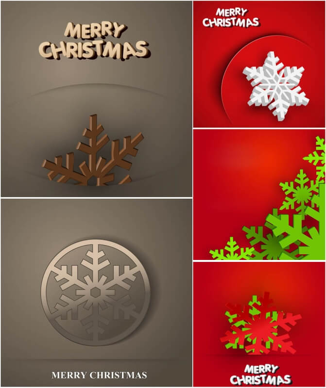 Cartoon snowflake Christmas background vector