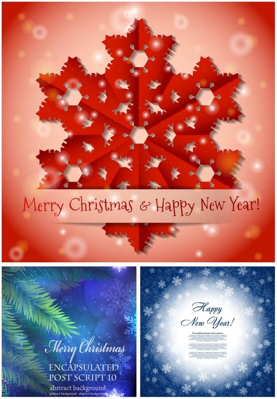 Christmas backgrounds with snowflakes vector