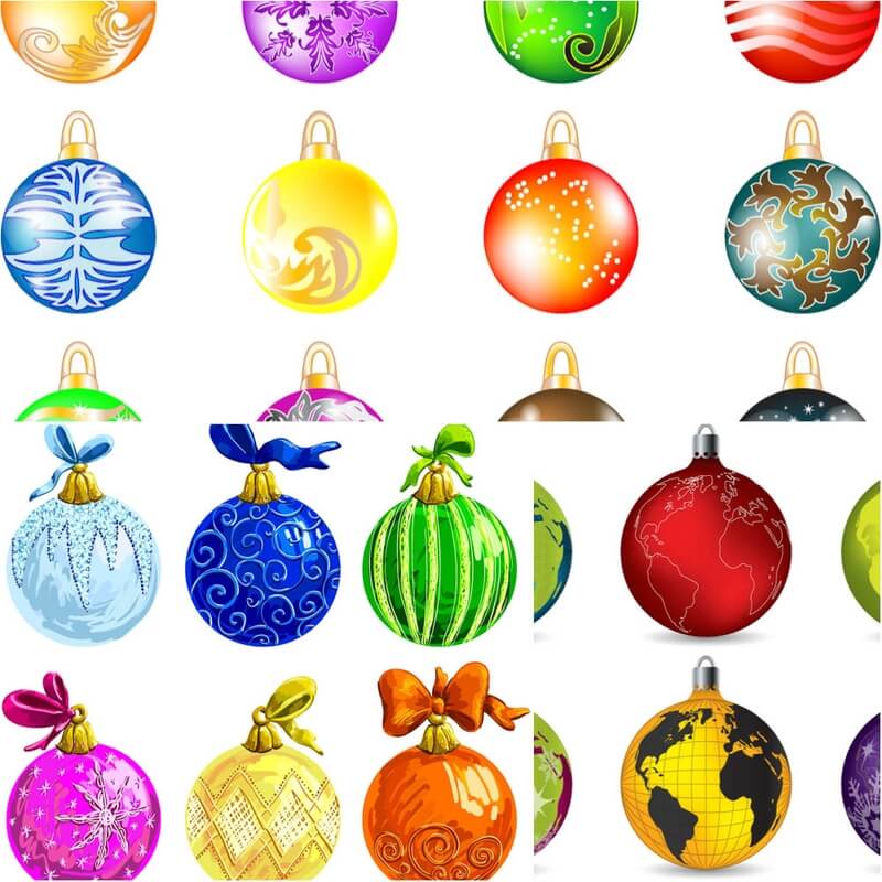 Christmas balls template vector