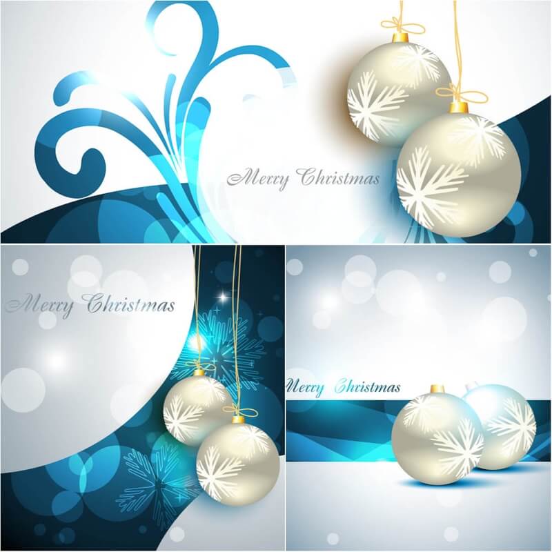 Christmas card with Christmas balls vector