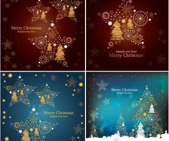 Christmas cards with stars vector 2020 - 2021