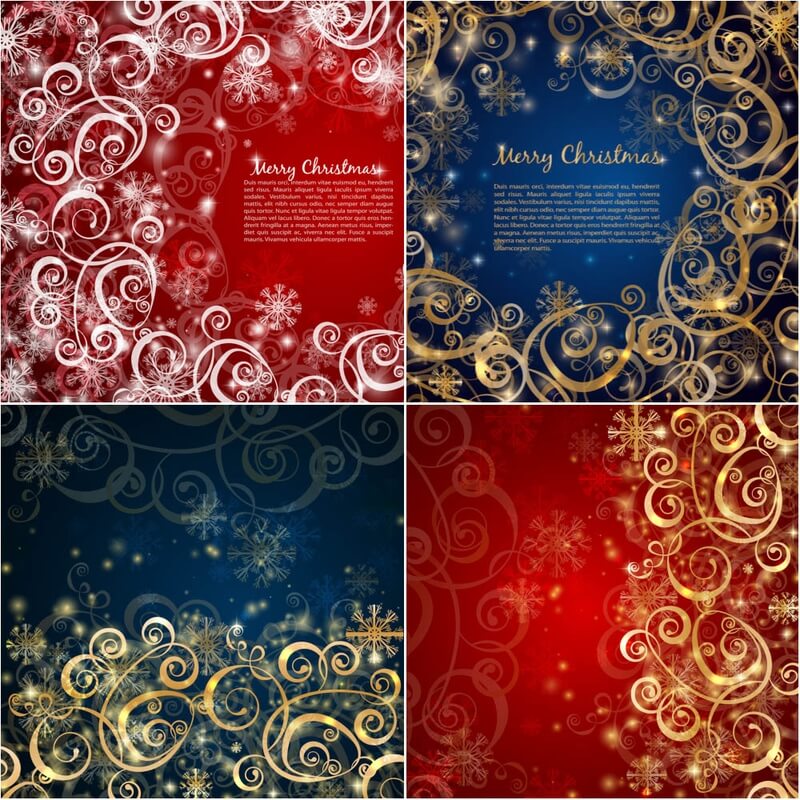 Christmas ornaments background vector