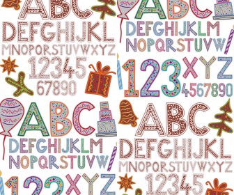 Creative holidays alphabets vector