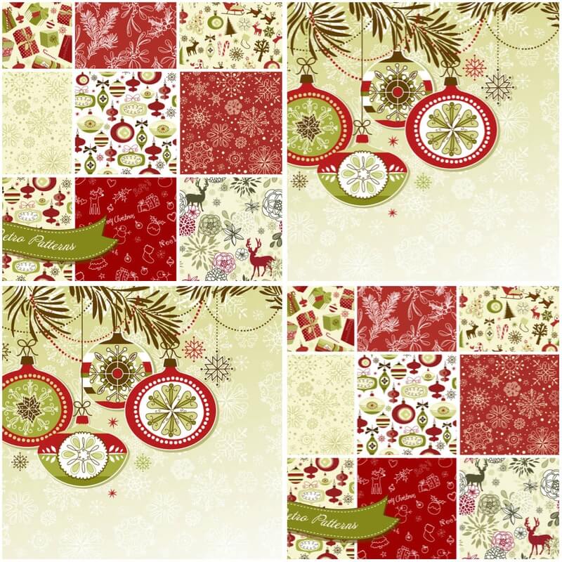 Floral Christmas backgrounds vector