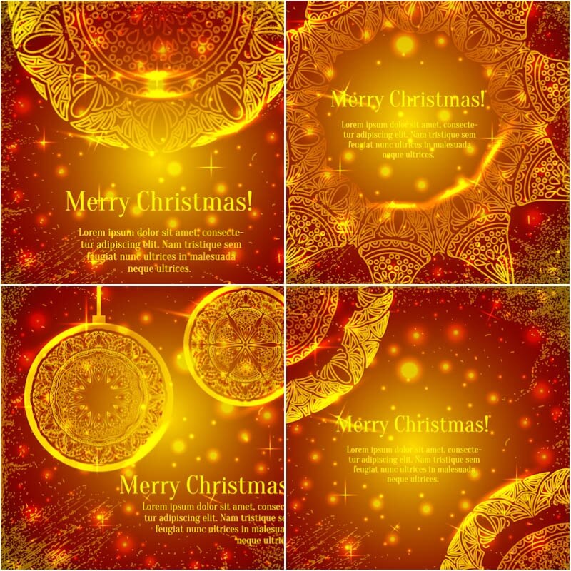 Gilded Cristmas background with snowflakes vector