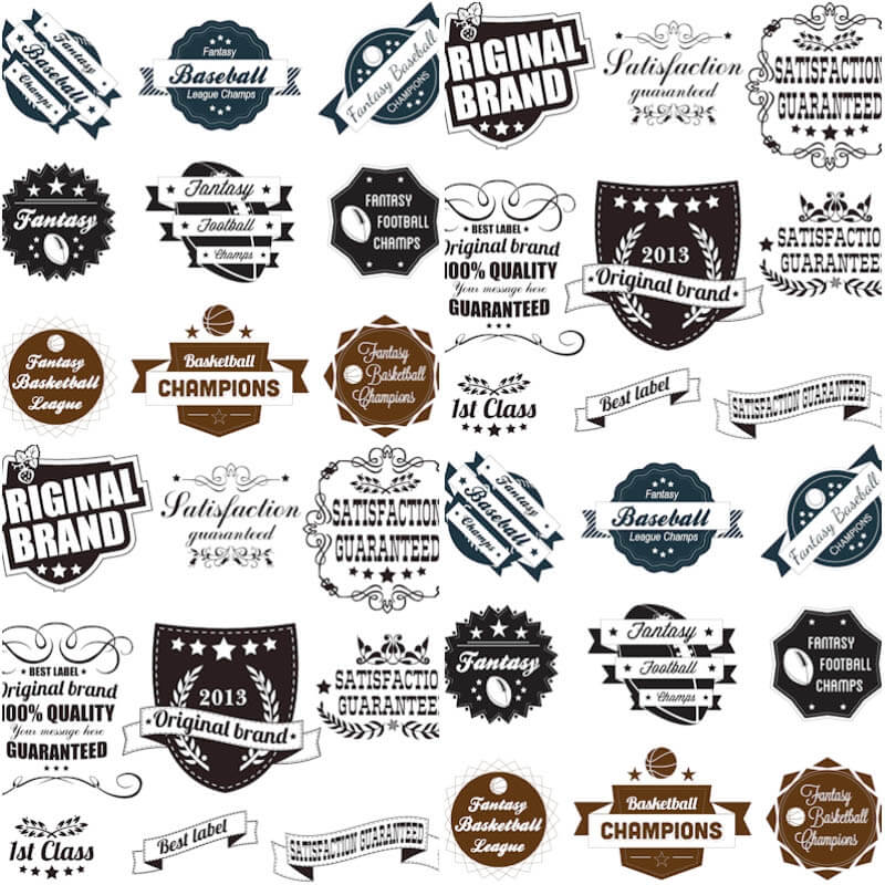 Grunge brand labels vector