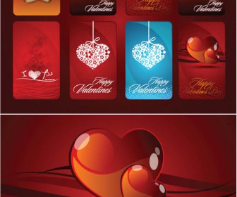 Happy Valentine's Day cards vector