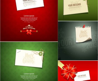Modern Christmas greeting cards vector