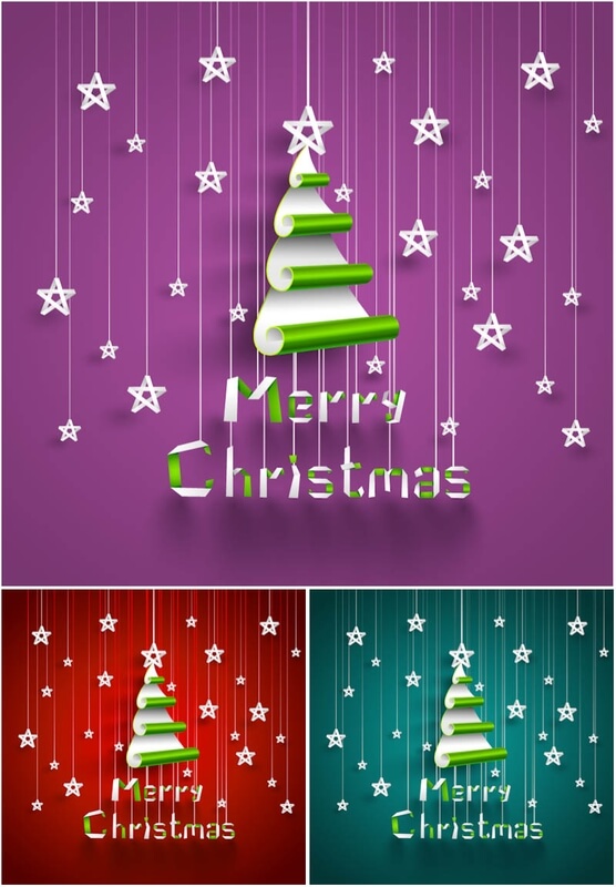 Simple Xmas backgrounds vector