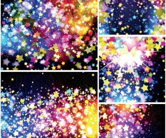 Stars and glitter holiday backgrounds vector 2020 - 2021