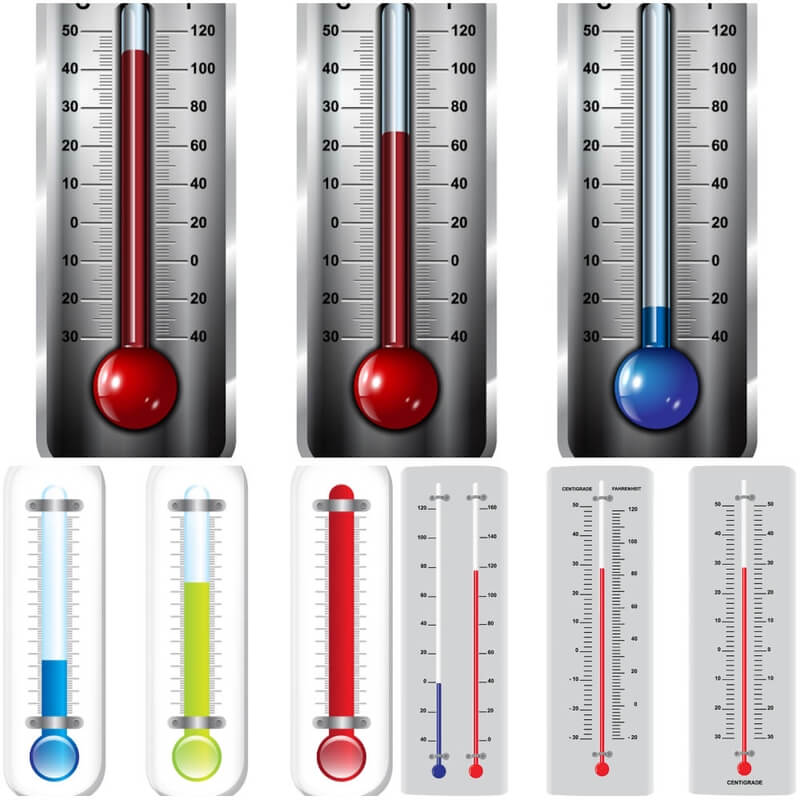 Thermometer template vector