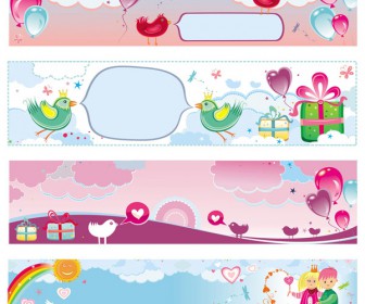 Valentine's Day banners vector