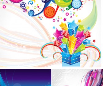 Abstract shiny backgrounds vector