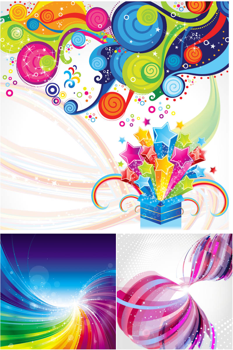 Abstract shiny backgrounds vector