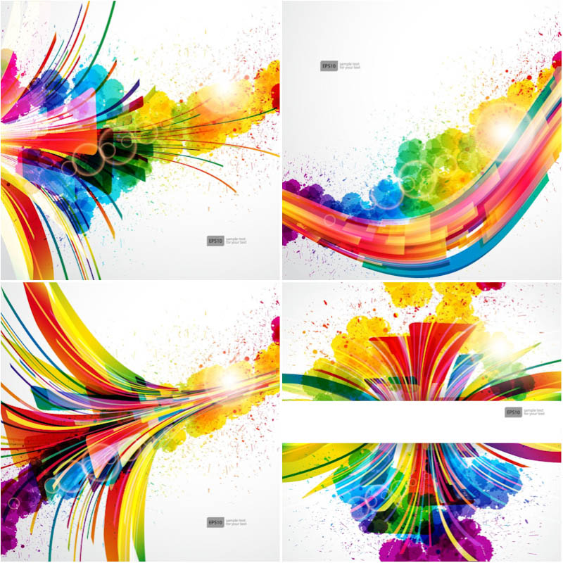 Bright abstract backgrounds vector