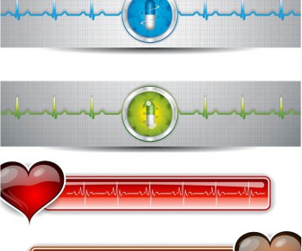 Cardio banners vector