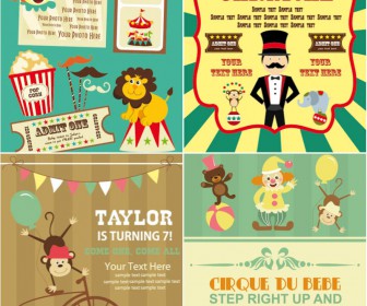 Cartoon Circus poster vector