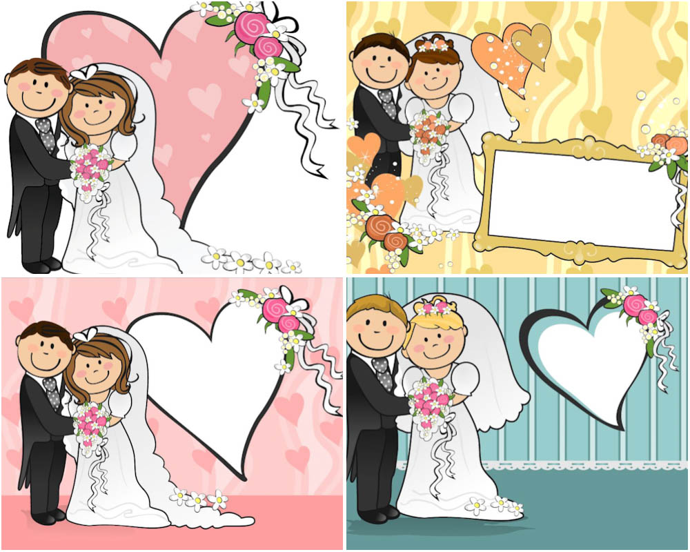 Cartoon wedding vector