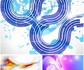 Color wavy backgrounds vector