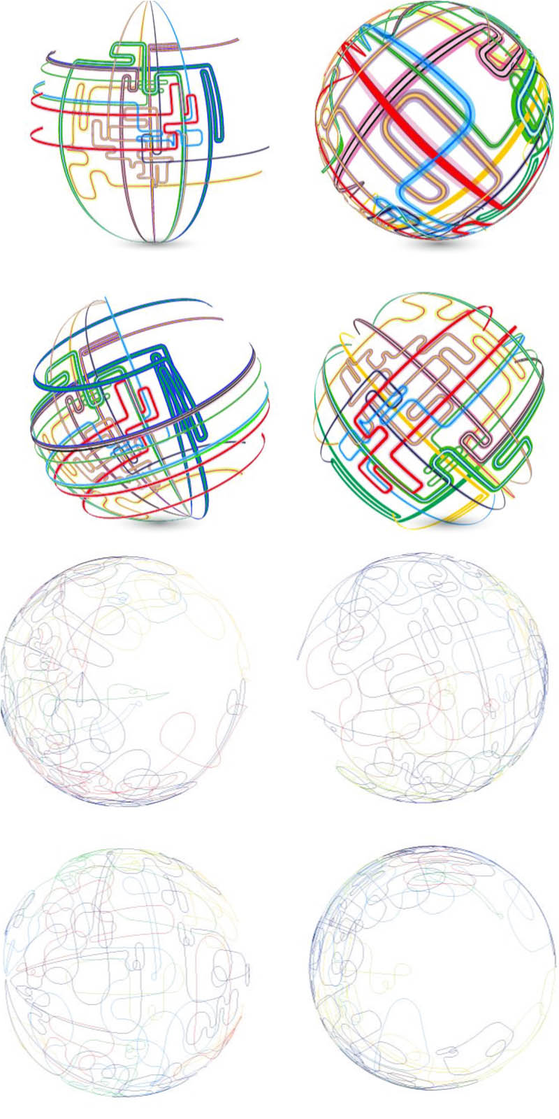 Creative abstract spheres vector
