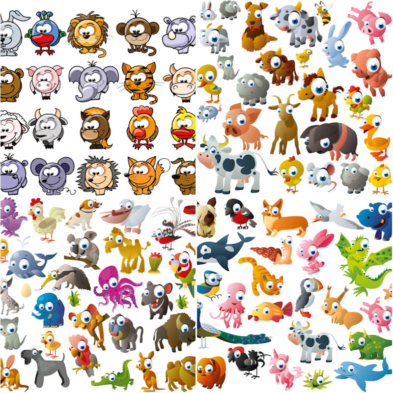 Funny Cartoon Animals Vector Free Download VectorPicFree Free Ai Eps Funny Cartoon Animals Vector Free Download VectorPicFree Free Ai Eps
