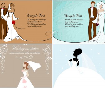 Gentle wedding card vector