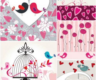 Hand drawn romantic background vector