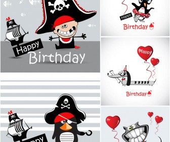 Happy Birthday cards vector