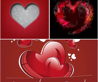 Heart backgrounds vector