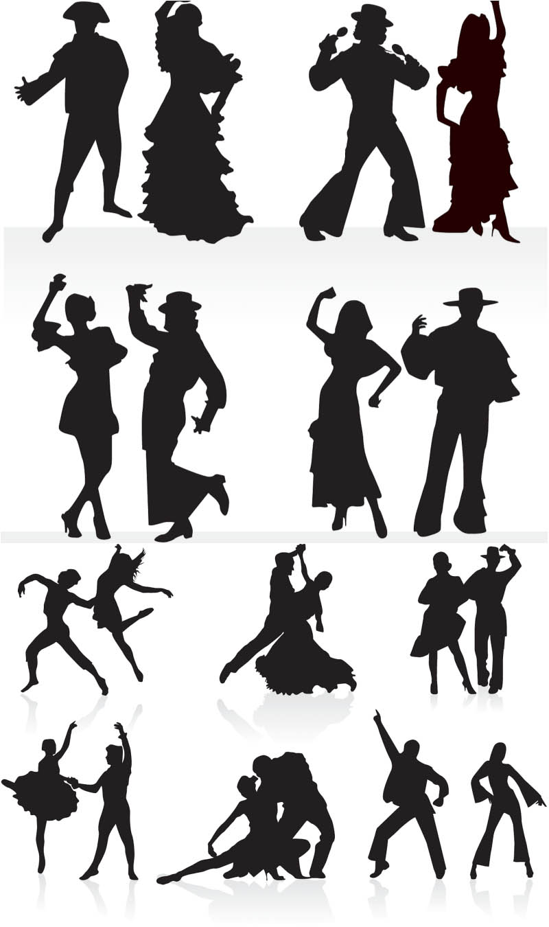 Latin dance couples vector