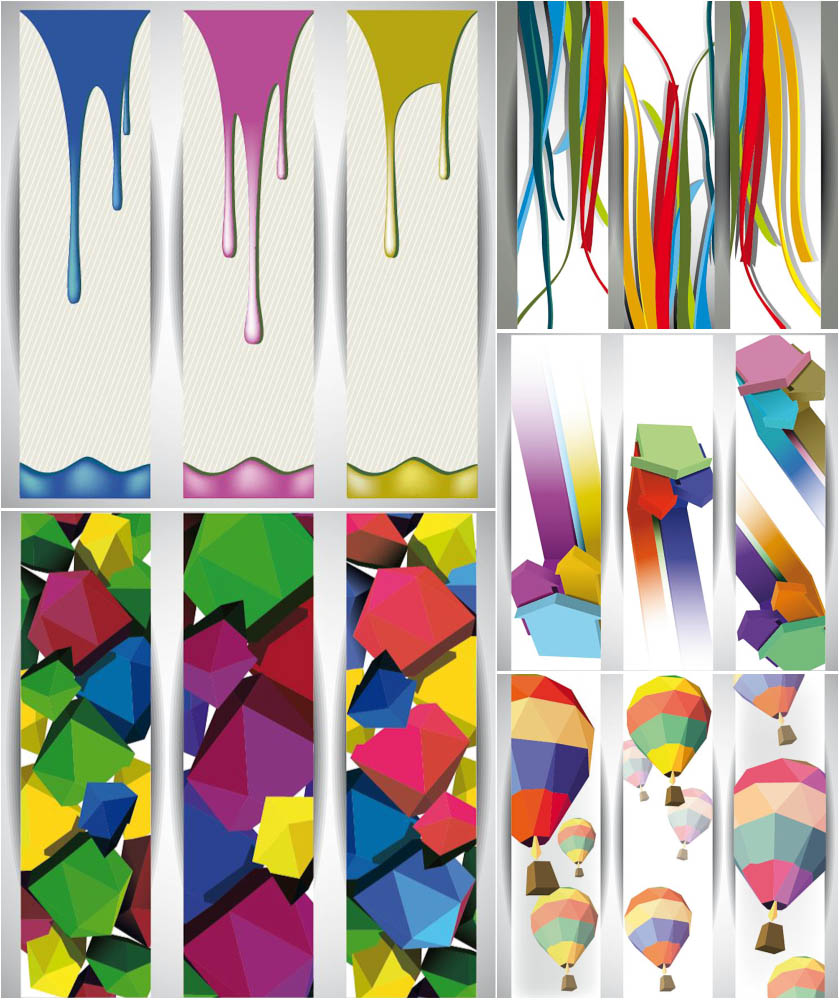 Modern abstract banners vector