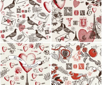 Valentine's Day decorative elements vector
