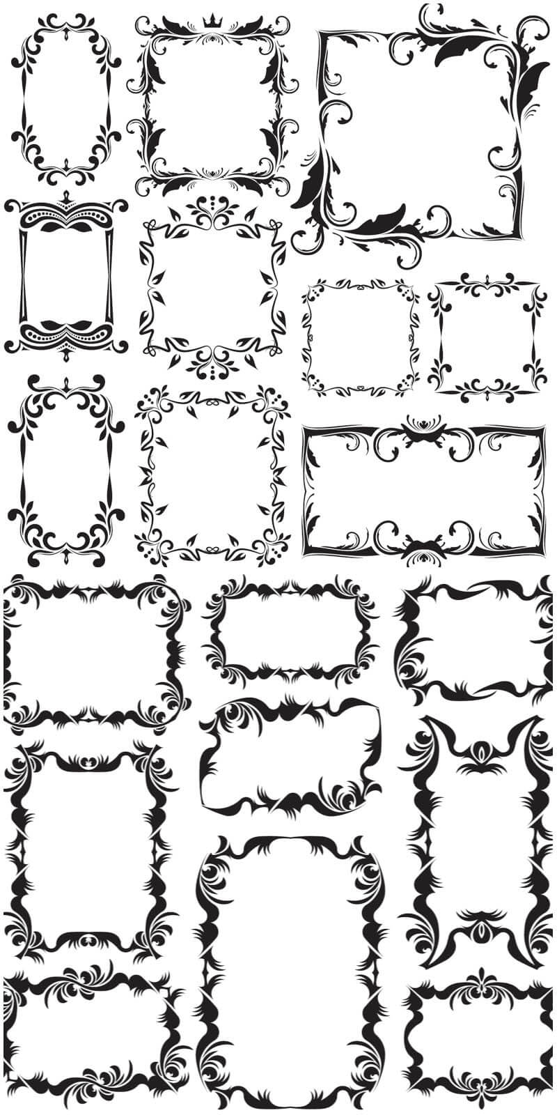 Vintage decorative frames vector