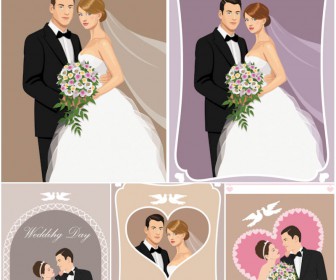 Wedding backgrounds vector