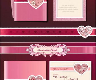 Wedding invitation card vector